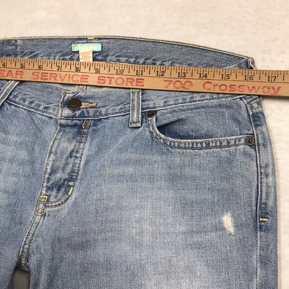 Y2K HOLLISTER Jean Women 9 (32x26) Lo Rise Boot Crop Light Wash Distressed - Picture 7 of 16